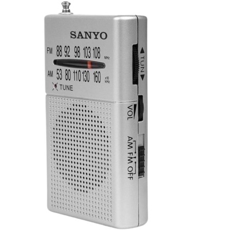 KS125P RADIO PORTATIL PEQUEÑA PLATA SANYO