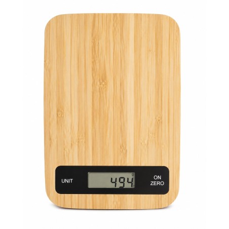 631020 BASCULA DE COCINA BAMBU 5Kg 17x12cm IBILI