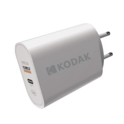 30427358 CARGADOR 2 PUERTOS USB + USB-C 5V 2,4A KODAK