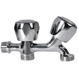 BO-65201 GRIFO DE LAVADORA DOBLE ROSCA CROMO