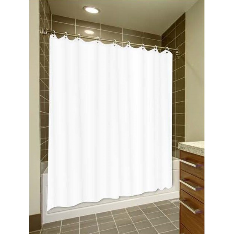 02323 CORTINA DE DUCHA DECO-PLASTIC LISA BLANCA 180x200cm DINTEX