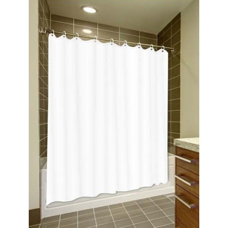 02323 CORTINA DE DUCHA DECO-PLASTIC LISA BLANCA 180x200cm DINTEX