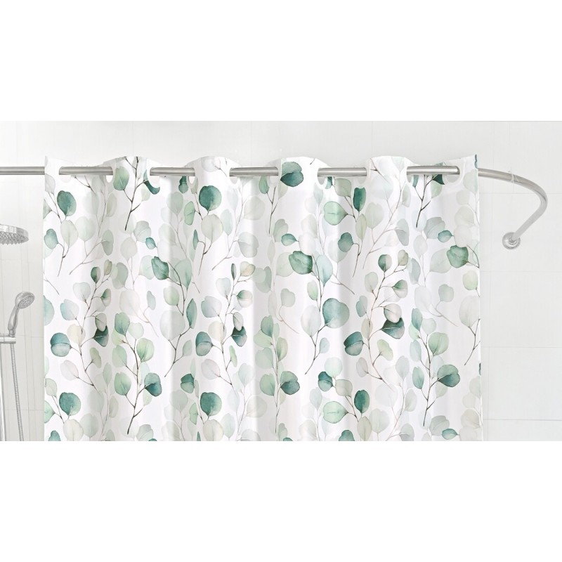02911 CORTINA DE DUCHA ANILLA FACIL EUCALIS 180x200cm DINTEX