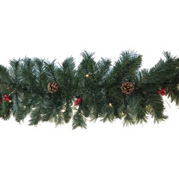 00524 BOA NAVIDAD LED PIÑAS Y BOLAS 180cm