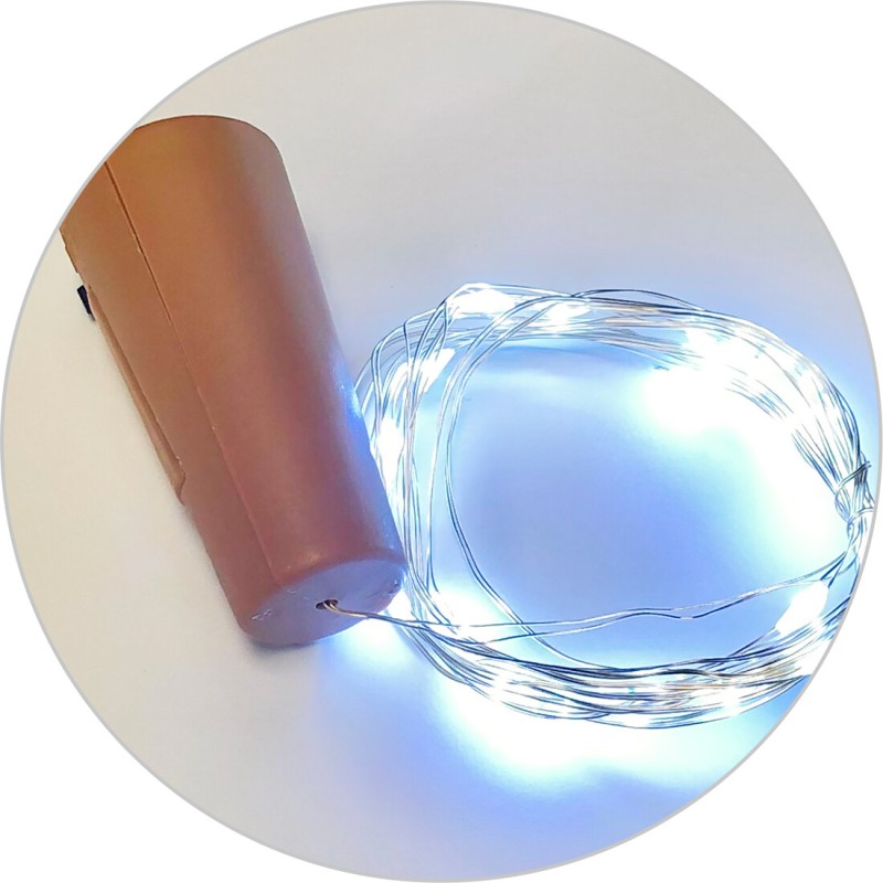 79-722-DIA 2m HILO LUMINOSO LED P-BOTELLA 6500K 3xLR44 ELECTRO DH