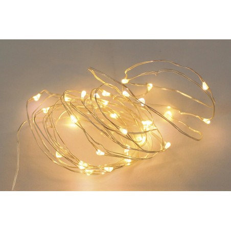 204805002 GUIRNALDA ALAMBRE LED CALIDA 2 MT- A PILAS