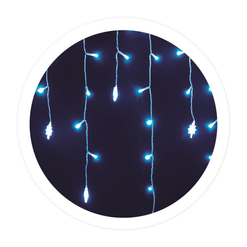 204605025 2,3m CORTINA LED CON ESTRELLAS USB 8 FUNCIONES GSC
