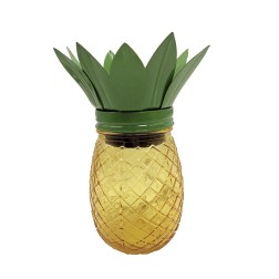 G2110 PIÑA SOLAR DECORATIVA METAL+VIDRIO GALIX