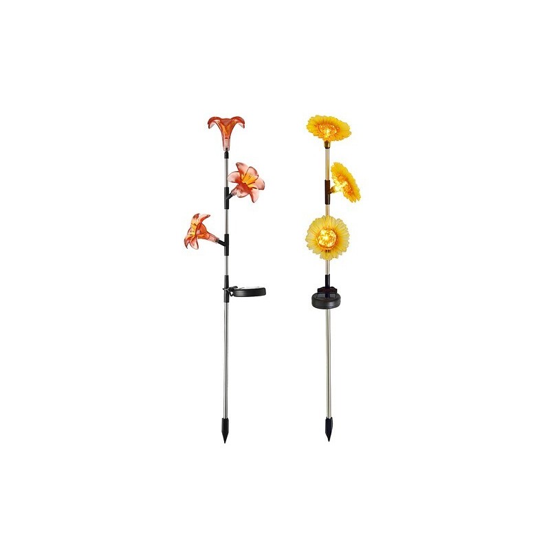 G4450 ESTACA 3 FLORES LED DECORATIVO SOLAR GALIX