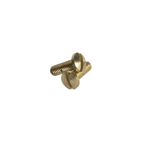 W1 JUEGO 2 TORNILLOS LATON CON RANURA M4 Ø7X12 MM