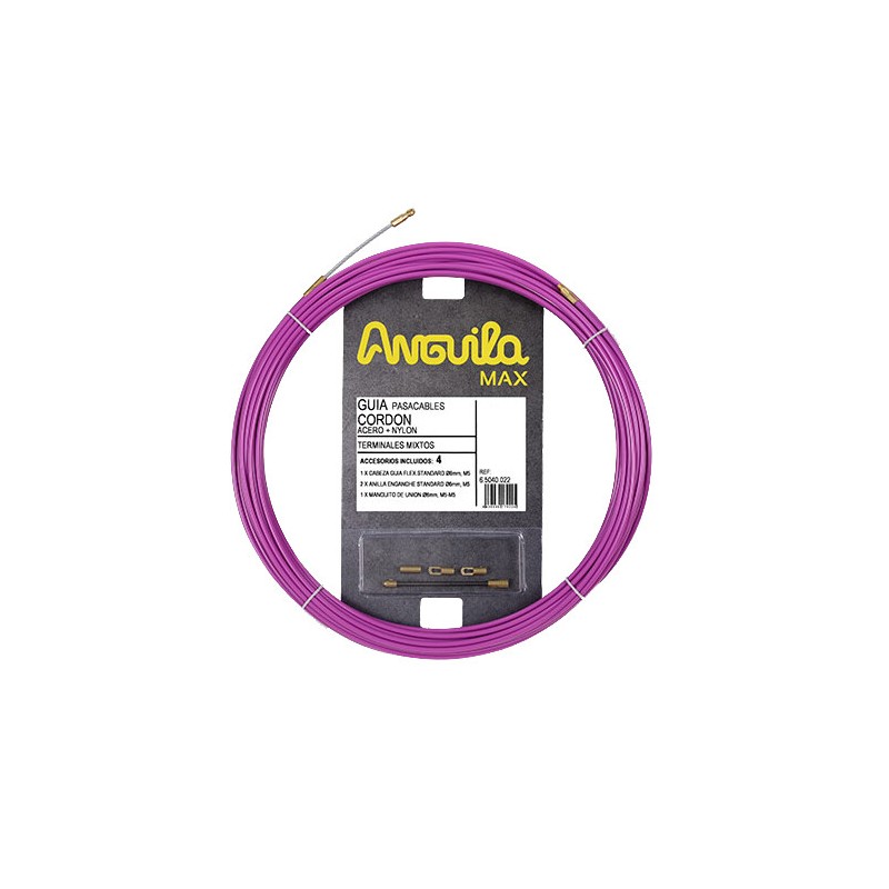 65040022 22m CORDON ACERO RECUBIERTO NYLON ANGUILA MAX