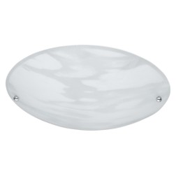 6196011-07 PLAFON REDONDO CRISTAL ALABASTRO BLANCO ø25cm E27