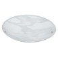6196011-07 PLAFON REDONDO CRISTAL ALABASTRO BLANCO ø25cm E27