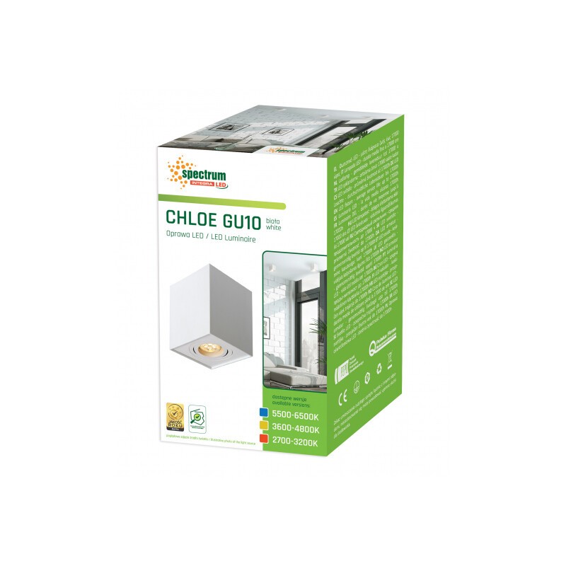 SLIP004004 APLIQUE TECHO CUADRADO GU10 10W NIQUEL