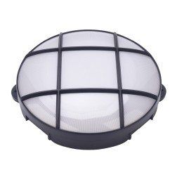 200205007 APLIQUE LED REDONDO OXALIS CON REJILLA 15W 6500K NEGRO GSC