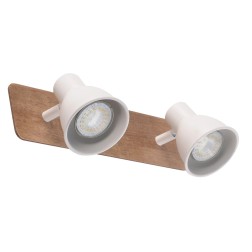 10306 REGLETA MADERA MIKO 2xGU10 BLANCA