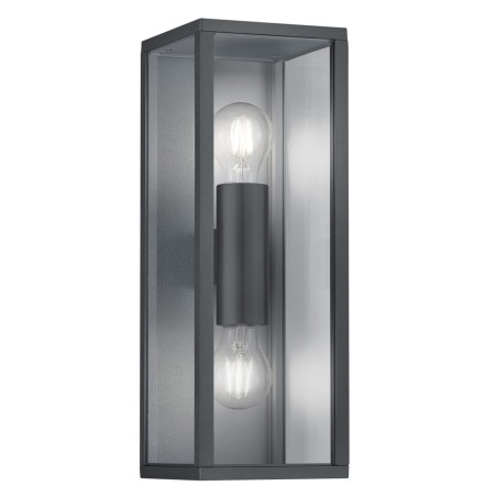 201860242 APLIQUE PARED CAJA ALUMINIO GARONNE 2xE27 IP44 TRIO