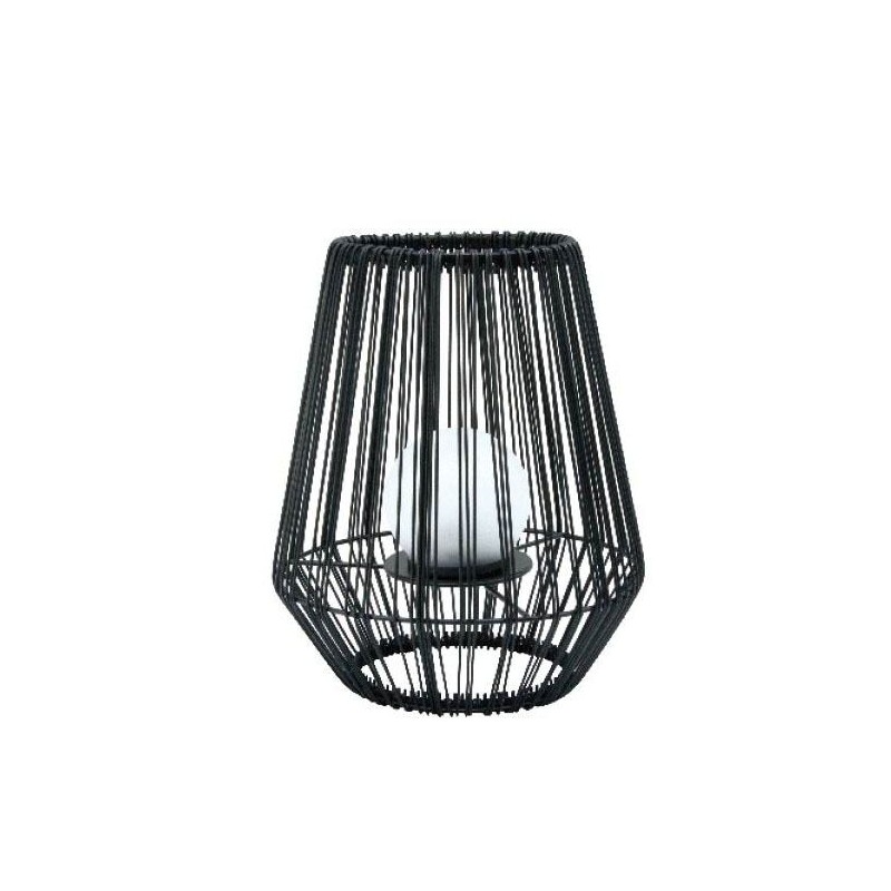G2125-30 LAMPARA SOLAR JAULA 30cm C-BOLA METAL+POLIETILENO GALIX