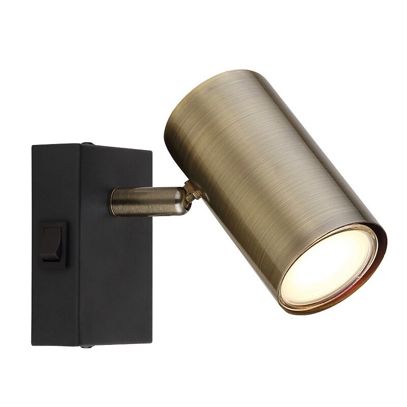 57911-1M FOCO METAL 1xGU10 25W 230V LATON ANTIGUO ROBBY GLOBO
