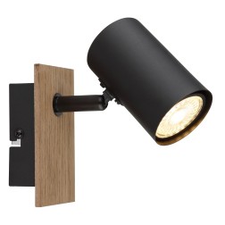 57905-1 FOCO TECHO LED 1xGU10 35W IP20 MADERA Y NEGRO LINCA GLOBO