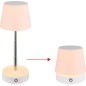58446W LAMPARA SOBREMESA 1,2W 3000K 30Lm REGULABLE BATERIA BLANCA CARLOS GLOBO