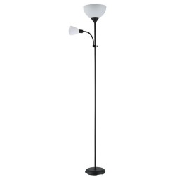 135542009 LAMPARA DE PIE RIGEL E27+E14 C-LECTOR NEGRA FABRILAMP