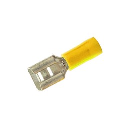 RTFY 100ud TERMINAL HEMBRA AMARILLO 25 mm- P-MACHO 6,3 x 0,8 COPAIN