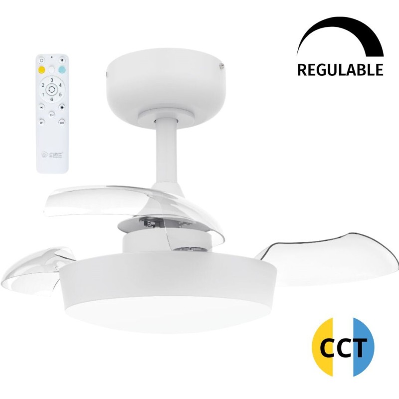300005062 VENTILADOR TECHO CCT Ø55 ASPAS RETRACTILES CON MANDO DC BLANCO GSC 300005062 VENTILADOR TECHO CCT Ø55 ASPAS RETRACTILES CON MANDO DC BLANCO GSC