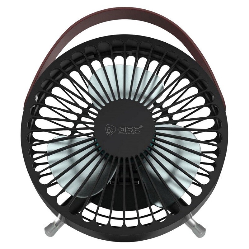 300010029 MINI VENTILADOR SOBREMESA USB 5W Ø14CM NEGRO TAPRI GSC