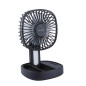 300040002 MINI VENTILADOR DE MANO PLEGABLE CON LUZ USB RECARGABLE NEGRO COOBER NIAROS