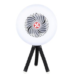 300040005 MINI VENTILADOR SOLAR CON LUZ Y TRIPODE FLEXIBLE TANAMI NIAROS