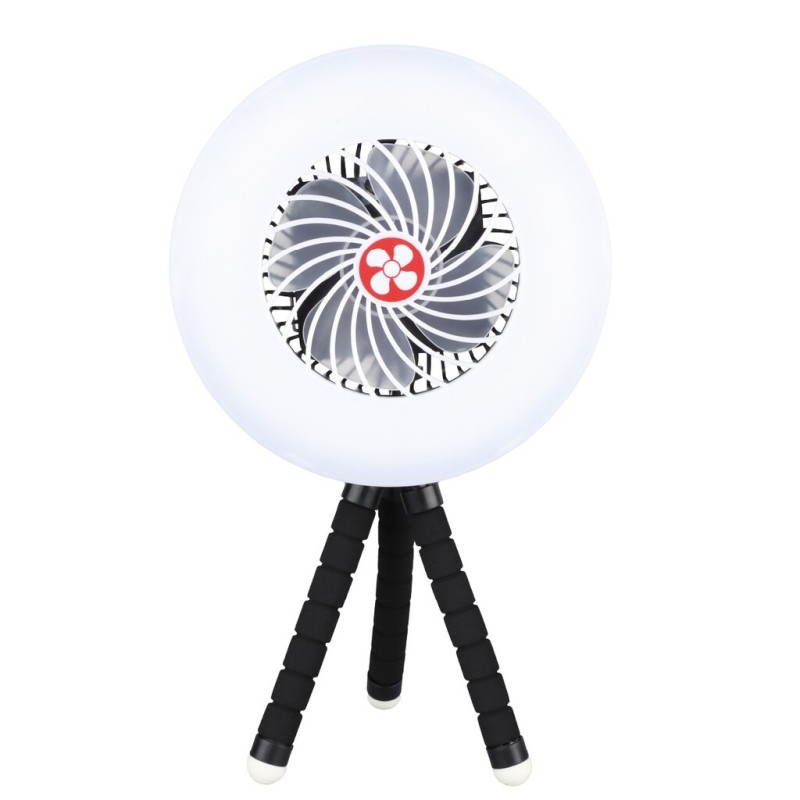 300040005 MINI VENTILADOR SOLAR CON LUZ Y TRIPODE FLEXIBLE TANAMI NIAROS