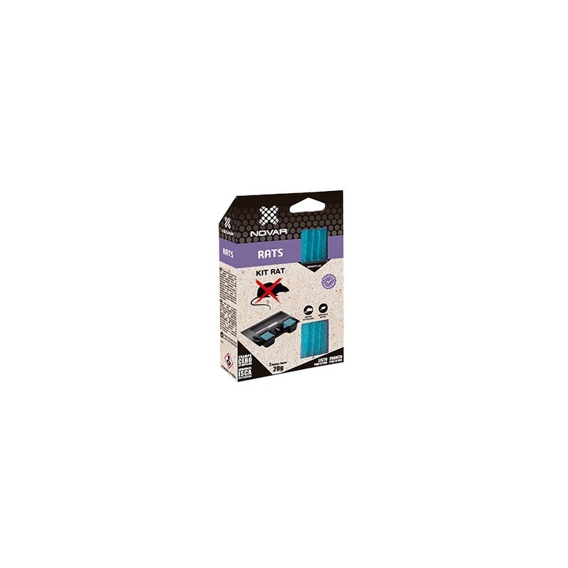 4042 KIT TRAMPA PARA RATONES CON 40gr CEBO NOVAR