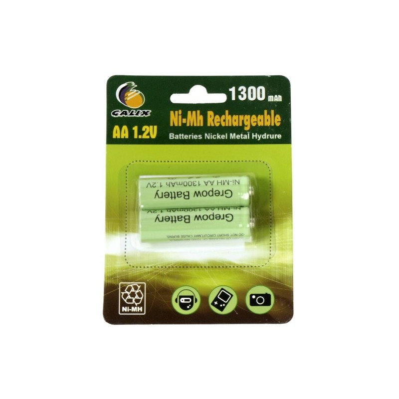 NI-MH 1300-2 BL 2u PILA RECARGABLE AA 1300mAh 1,2V GALIX