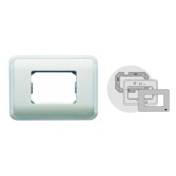 16663-B PLACA 3 MODULOS ESTRECHOS BLANCO ALPINO BJC