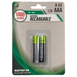 50-036-1000-AAA BL 2ud PILA RECARGABLE R-03 AAA DH
