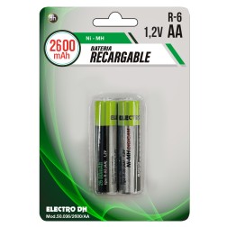 50-036-2600-AA 2ud PILA RECARGABLE R6 AA 1,2V DH