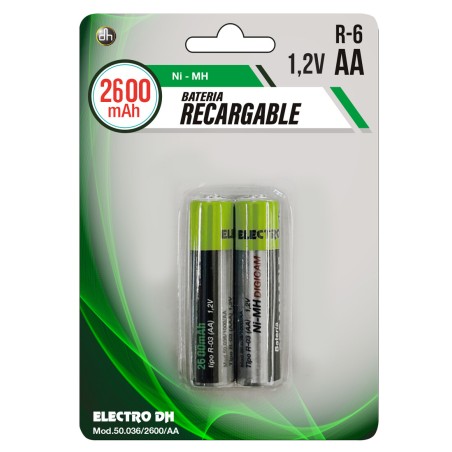 50-036-2600-AA 2ud PILA RECARGABLE R6 AA 1,2V DH