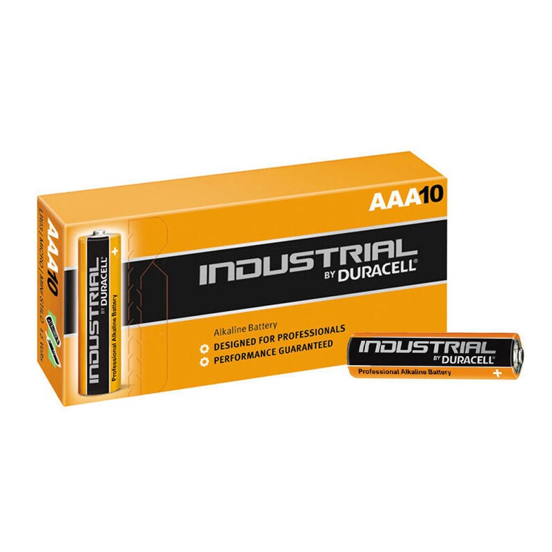 10 x PILAS ALCALINA LR03 AAA DURACELL INDUSTRIAL