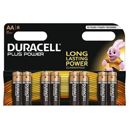 8 x PILA ALCALINA LR06 AA DURACELL PLUS POWER