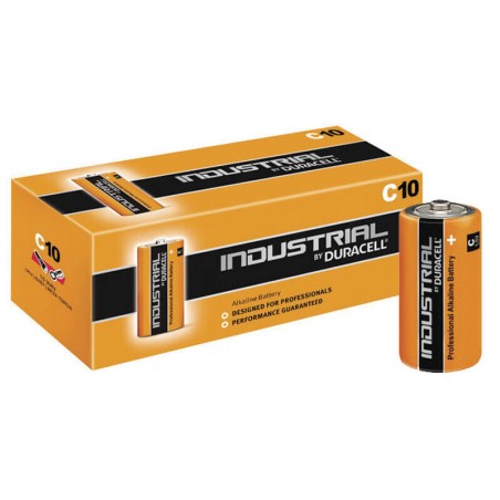 10ud PILA ALCALINA R14 C INDUSTRIAL DURACELL