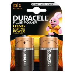 2 x PILA ALCALINA LR20 D DURACEL PLUS