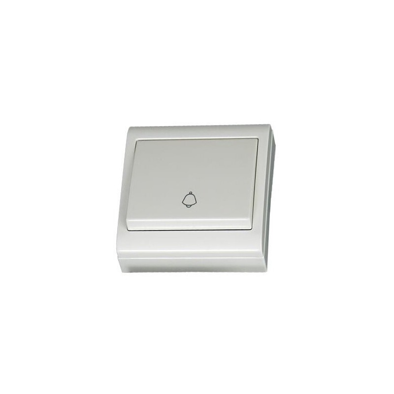 0200493 PULSADOR CAMPANA DE SUPERFICIE BLANCO