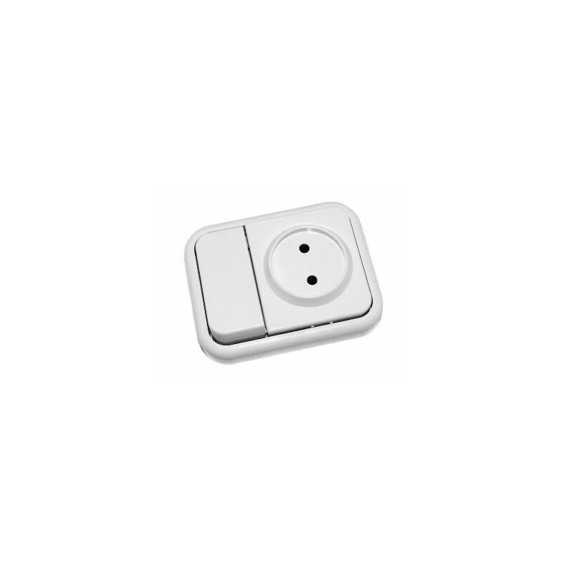 20-318-05-2 CONMUTADOR+BASE BLANCO KRISTAL 16A