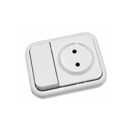 20-318-05-2 CONMUTADOR+BASE BLANCO KRISTAL 16A