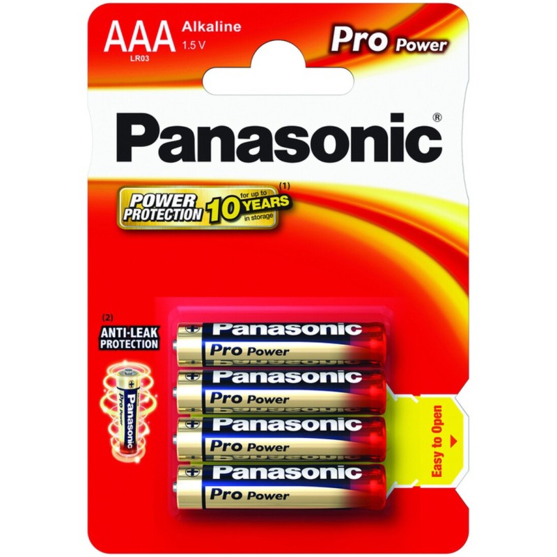 4 x PILA ALCALINA LR03 AAA PANASONIC PRO POWER 1-5V