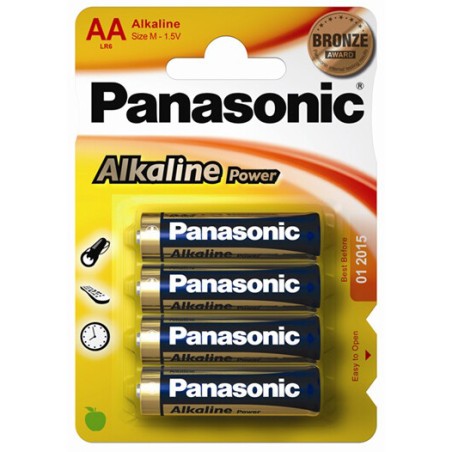4X PILA ALKALINE POWER PANASONIC LR06 AA 1-5V