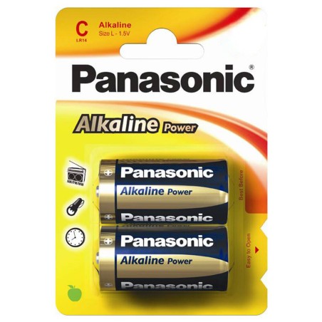 2X PILA ALKALINE POWER PANASONIC LR14 C 1-5V