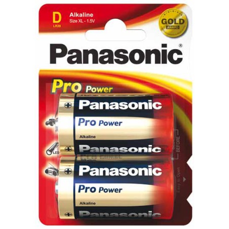 2 x PILA ALCALINA LR20 D PANASONIC PRO POWER 1-5V