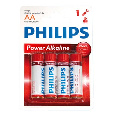 4 x PILA ALCALINA LR06 AA PHILIPS